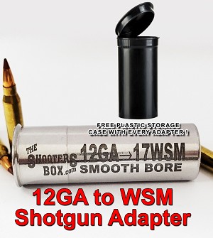 12GA to 17 WSM Shotgun Adapter - Chamber Reducer - Stainless Steel